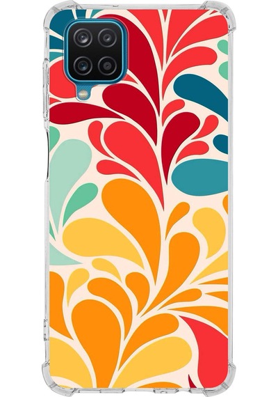 Samsung Galaxy M22 Uyumlu Retro Color 5 Baskılı Şeffaf Köşe Korumalı Antişok Kılıf