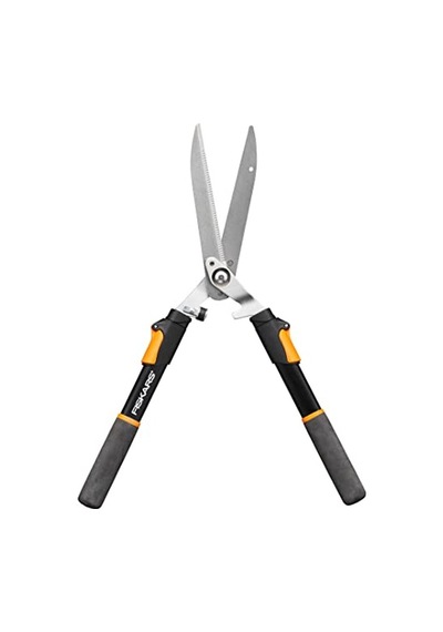 Teleskopik Çit Budama Makinesi, Softgrip Saplar, Yüksek Kaliteli Çelik Bıçaklar, Uzunluk: 63-83 Cm, Siyah/turuncu,