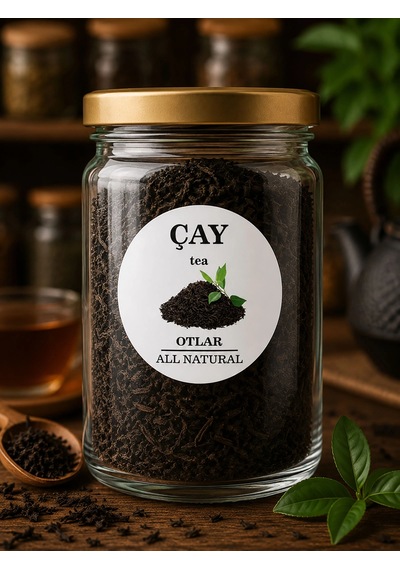 Renkli Kavanoz Etiket Seti - 114 Adet Baharat, Bakliyat, Ot Ve Kuruyemiş Etiketi - 5cm Folyo Sticker Siyah