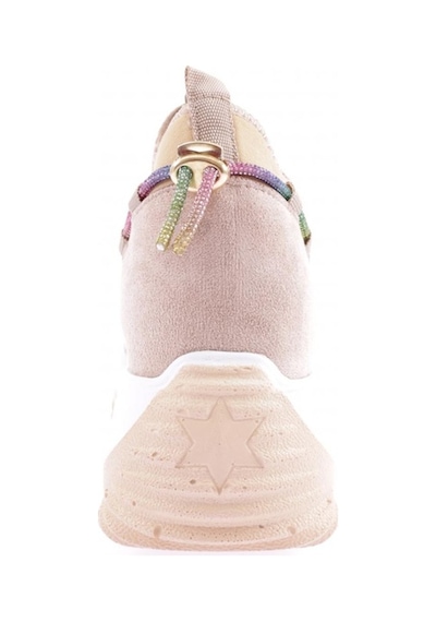 Dgn Z94 23y Kadin Mega Kalin Taban Simli İp Detayli Sneakers Ayakkabi Z94-1720-R1806 Ten