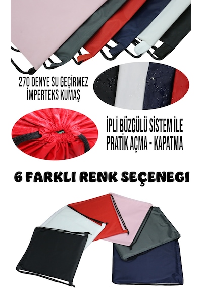 Hero Tasarım Boks Eldiveni - Ipli Spor Sırt Çantası - Günlük - Okul 35 46cm One Size Inn1017 Kırmızı