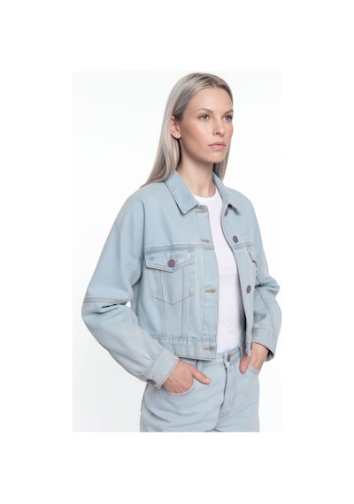 Regular Fit Kadın Ceket Denim