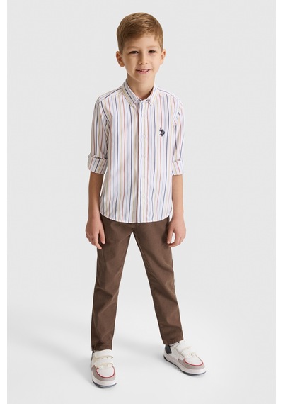 U.S. Polo Assn. Erkek Çocuk Sarı Gömlek Desenli 50324642-vr044