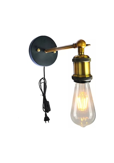MYLİGHTS  RETRO  RUSTİK  ANAHTARLI KABLOLU FİŞLİ DUVAR APLİK HAREKETLİ MAFSALI APLİK Retro