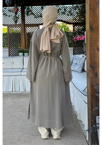 Rabia Şamlı Nazenin Kot Tencel Kap Vizon Normal