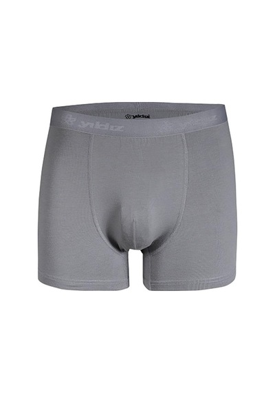 6 Adet Yıldız Erkek Modal Likralı Boxer Short Gri 41