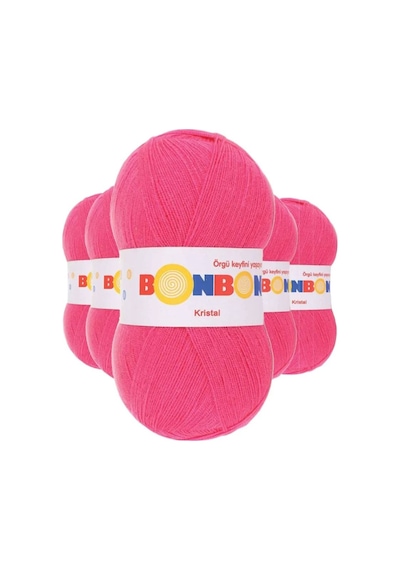 5 Adet Kristal El Örgü Lif İpi Orkide Pembe 98319 - Bonbon Mudanis