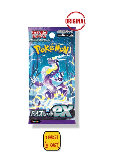 1 Paket 5 Kart Lisanslı Pokemon Violet Ex Sv1v Japonca Koleksiyon Kartı Orijinal Booster Mühürlü
