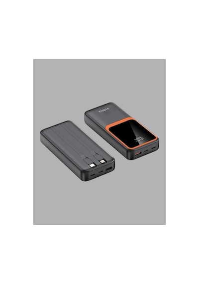 Powerbank 20000 Mah Dijital Ekranlı Ve Çok Kablolu Hızlı Şarj Cihazı - Lisinya