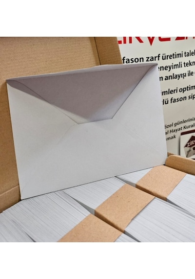 Renkli Zarf Gri Renk 13 X 18 100 Adet