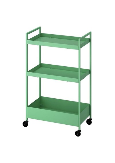 Ikea Nıssafors Servis Arabası, Açık Yeşil, 50,5x30x83 Cm