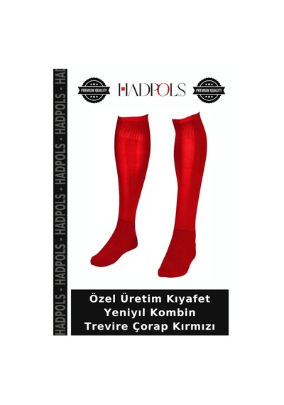 Hadpols Özel Üretim Kıyafet Yeniyıl Kombin Trevire Çorap Kırmızı