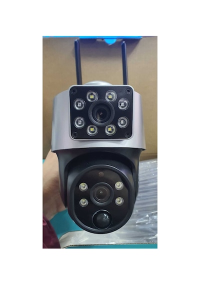 Çift Lens Güneş Enerjili Kamera Ip Wifi Kablosuz Güvenlik Kamerası V380 Ip66 Dış Mekan Ptz Kontrol