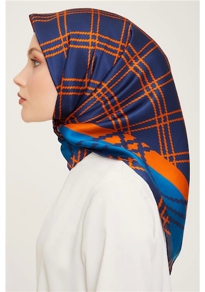 Armine Twill İpek Eşarp 23ka9040 06 Turuncu