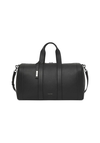 Calvin Klein Leather Large Duffle, Ub1 Siyah Erkek Spor Çantası