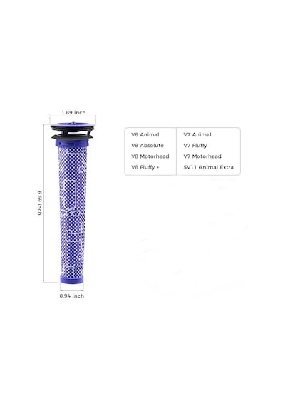 Dyson V7 V8 Cordless Uyumlu Ön Filtre 2 Adet
