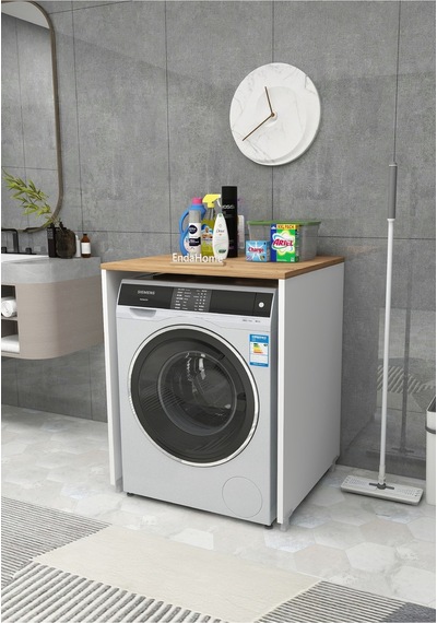 Ece Çamaşır Makinesi Dolabı Kurutma Makinesi Kapaksız Banyo Dolabı - Çam Ece Çamaşır Makinesi Dolabı Kurutma Makinesi Kapaksız Banyo Dolabı - Çam