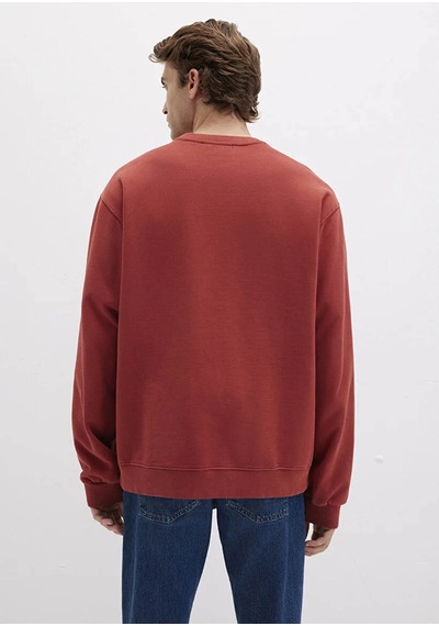 Mavi Koyu Kırmızı Erkek Sweatshirt M0s10482-70457 Koyu Kırmızı
