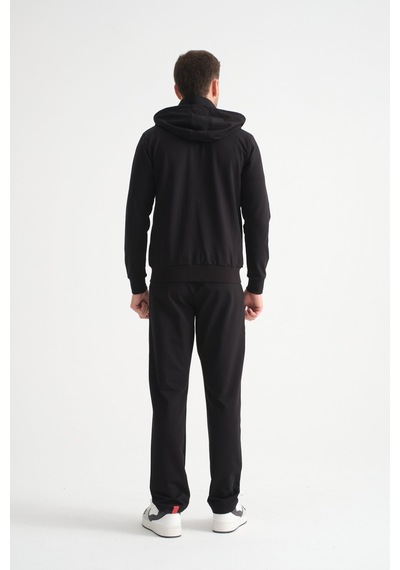 Shooter Sportswear Shooter Premium Dik Yaka Rahat Form Klasik Paça Erkek Eşofman Takımı Siyah Shooter Sportswear Shooter Premium Dik Yaka Rahat Form Klasik Paça Erkek Eşofman Takımı Siyah