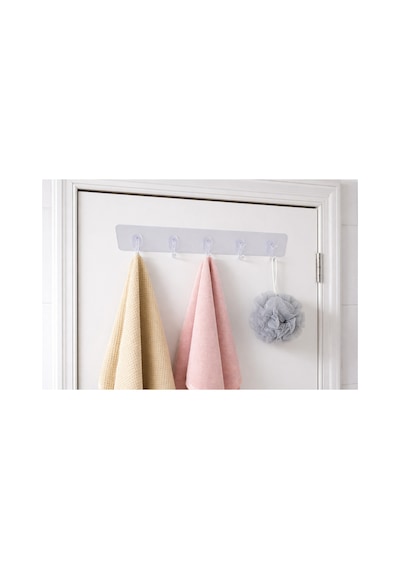 Yapışkanlı Şeffaf Banyo Ve Mufak Askılık Plastik 6cm X 35cm Beyaz