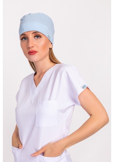 Unisex Düz Bebe Mavisi Hemşire Cerrahi Bone Doktor Saç Bonesi Çok Renkli Çok Renkli