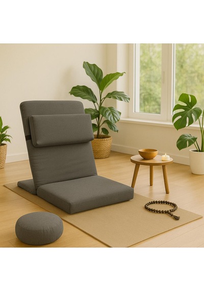 Ekstra Destek Yastıklı Yoga, Nefes, Meditasyon Sandalyesi Backjack Xl Su Ve Leke İticili Duck Kumaş Antrasit