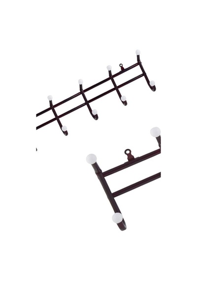 Amerikan Panel Kapı Askısı 6 Lı 12x50 Cm Pratik Sağlam Askılık Bordo