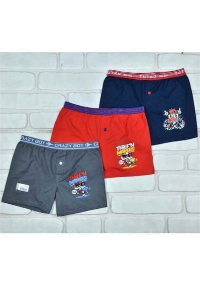 Tutku Çocuk Boxer 6'lı Paket Kombin