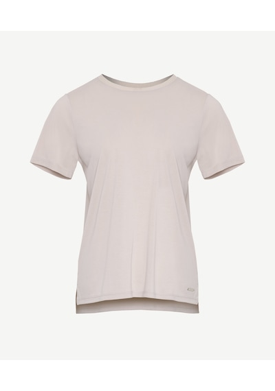 Yargıcı Yaka Detaylı Tshirt Ekru