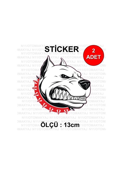 Pitbull Köpek - Araba Kask Motosiklet Laptop Taplet Sticker