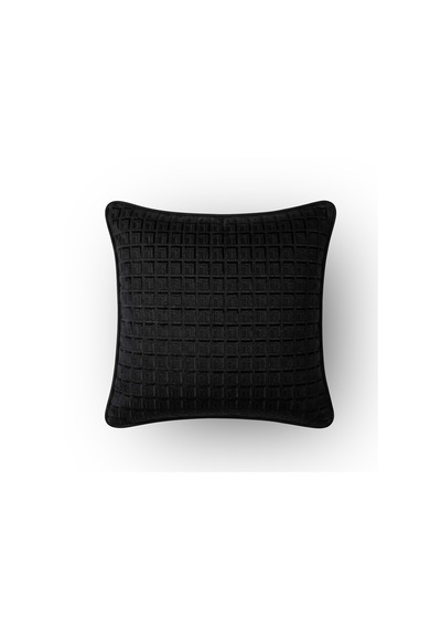 "frame" Kadife Dokulu Kırlent Kılıfları - 45x45 Siyah