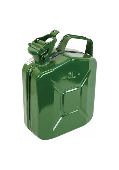 Askeri Tip Metal Benzin Yakıt Bidonu 5 Lt