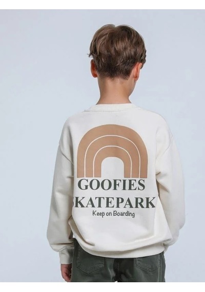 Jack Lions Erkek Çocuk Keep On Yazılı İnce Şardonlu 3 İplik Sweatshirt-14267 Krem