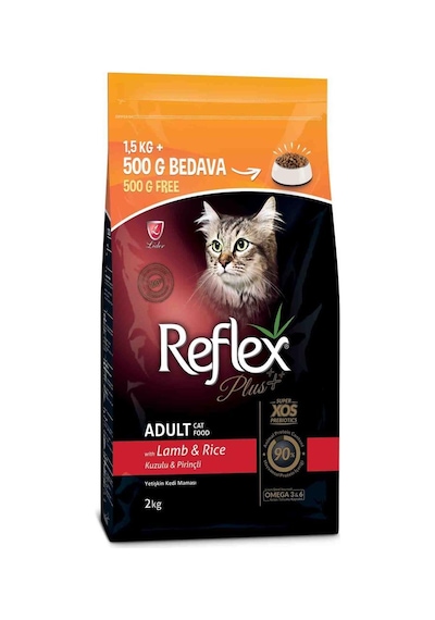 Reflex Plus Kuzulu Yetişkin Kedi Maması 1,5kg+500 Gr