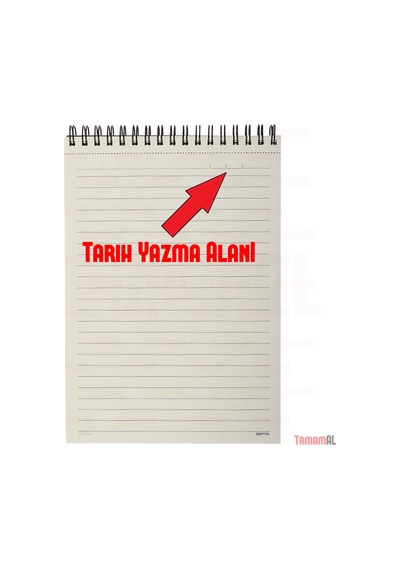 Gıpta A4 Dik Spiralli Çizgili Kareli Pp Kapak Defter Bloknot