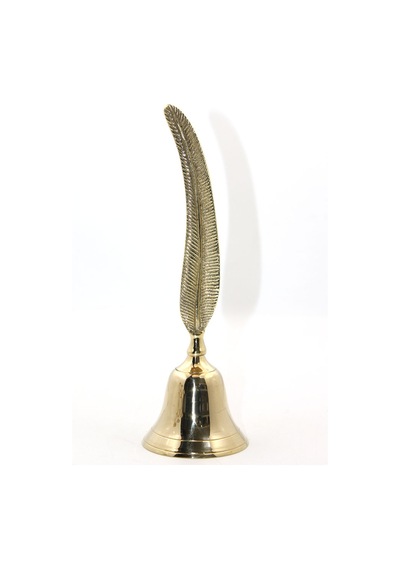 1 Adet Pirinç El Çanı Tamamen Pirinç, 27 Cm Boy, Hand Bell, Brass Bell
