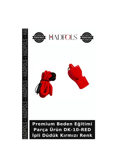 Premium Beden Eğitimi Parça Ürün Dk-10-red İpli Düdük Kırmızı Renk