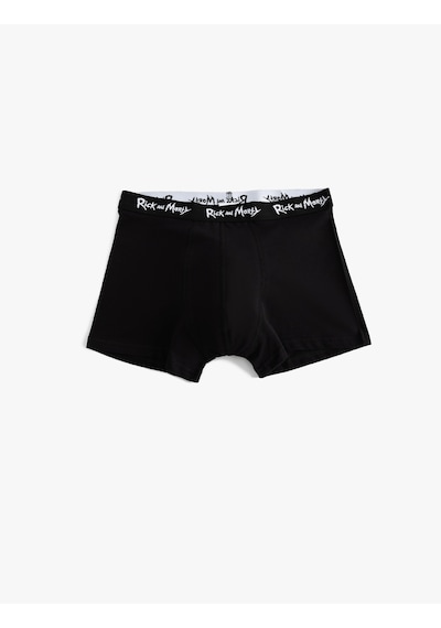 Koton Pamuklu Lisanslı Rick And Morty 3'lü Boxer Seti Siyah 5slm90036mk Siyah