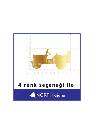 Altın Araç Sticker Etiketleri 10cm Model 39
