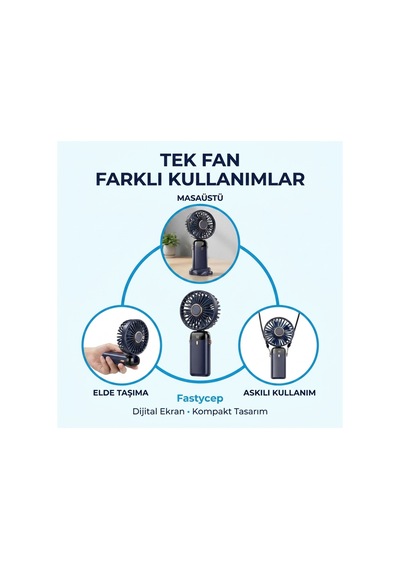 Kademeli Kokulu El Fanı Lacivert