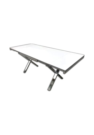 Masa X Ayak Model Metal Transmisyon Nikelaj Dikdörtgen Kelebek Yan Açılır El Yapım