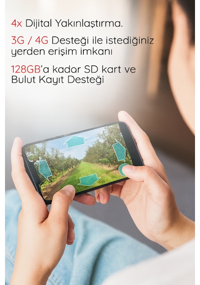 İnox X-11 Solar Panelli E-simli & Simkartlı-4g, 6 Gün Bataryalı, Fullhd Kamera