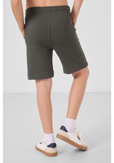 Tommylife Haki Pamuklu Yumuşak Dokulu Standart Fit Basic Erkek Çocuk Şort - 11289 Haki