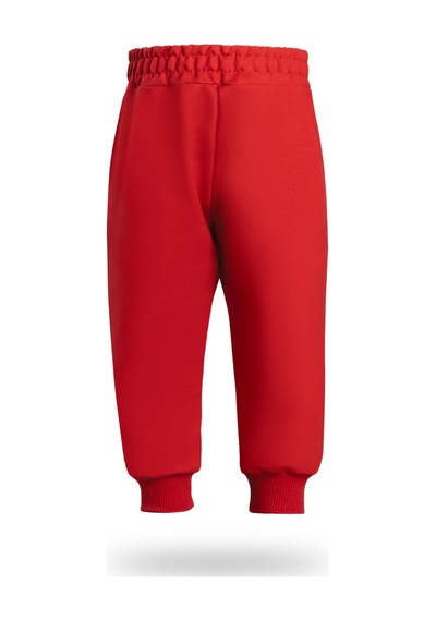 Heyadventure Erkek / Kız Çocuk Jogger Eşofman Altı Cepsiz Paçası Kaşkorseli Kırmızı Kırmızı