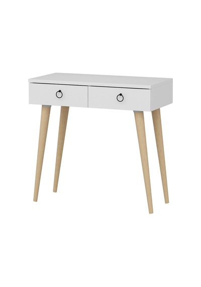 Dekorosso Arden Ahşap Ayaklı Modern Dekoratif Dresuar Beyaz 72cm Beyaz