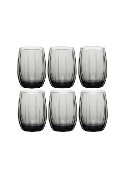 Paşabahçe Linka Su Bardağı, Gri, 380 Cc, 6'li Set, Meşrubat Bardağı Çok Renkli