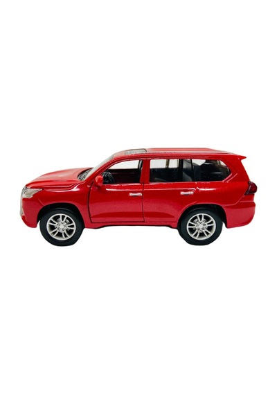 Sesli Işıklı Metal Çek Bırak Araba - Lexus LX Kırmızı - Fy6208-12D - Kırmızı