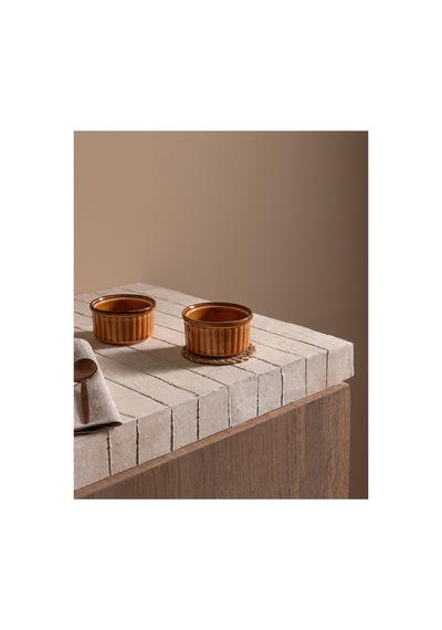 Madame Coco Kleby 2'li Natural Sufle Kabı - Turuncu - 10 Cm
