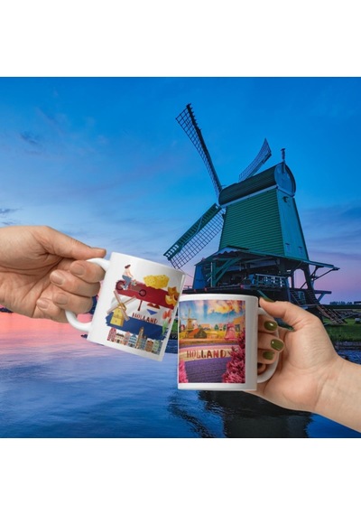 Hollanda Kupa Bardak 2 Adet Seyahat Hatıra Holland Mug