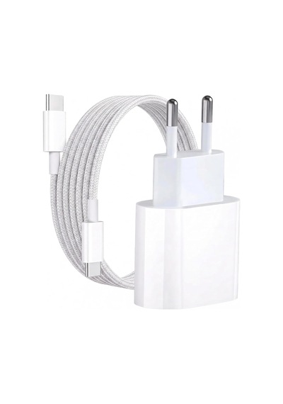 35w Hızlı Şarj Aleti Seti İphone 15/16 / 17 Serisi Uyumlu Type-c To Type-c Örgülü Kablo & 35w Pd Adaptör + 60w Örgülü Kablo